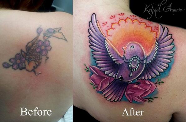 badcherryapp's tweet photo. #tattoo
"Purple Bird" Cover-up by Krystel Ivannie #ColorConspiracy 787-775-2222 http://t.co/wB4n3H97Je