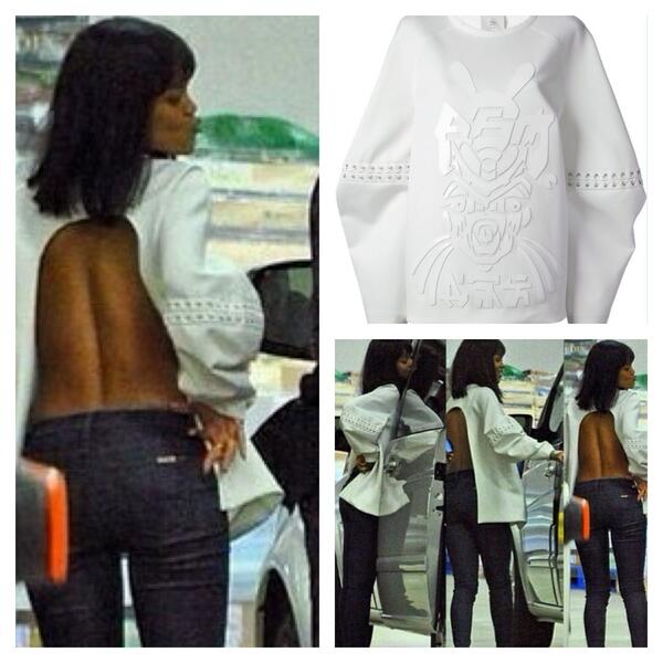 ASMstudio's tweet photo. Spotted: #Rihanna in our Ninja Storm! @badgalriri @brownsfashion #ss14 #annesofiemadsen #spring #london #fashion http://t.co/eIi7ZeY7Ht