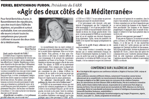 Mon interview sur la démarche de @assofarr dans le quotidien national El Watan (11 mars 2014).