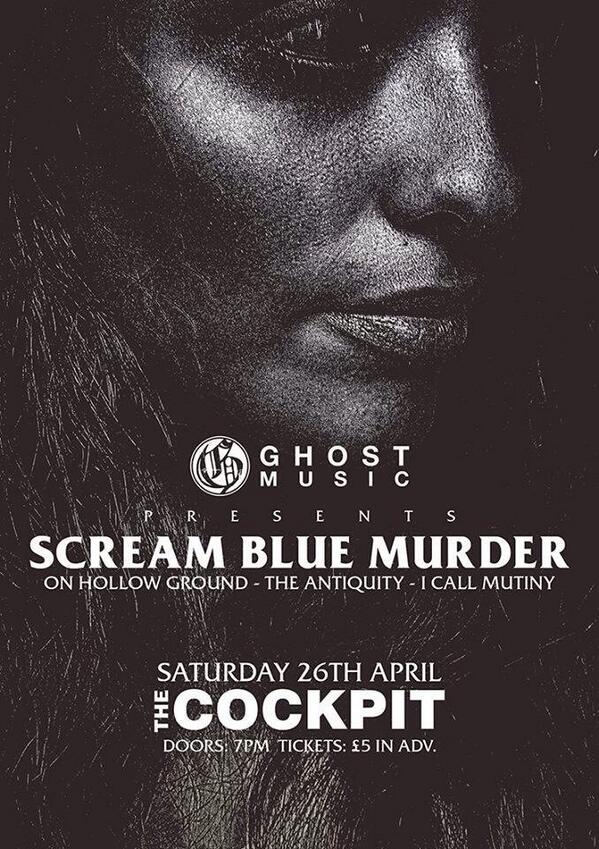 icallmutiny's tweet photo. We are playing @screambluemurder at the cockpit, Leeds on 26th April! http://t.co/9Dd2xtd0qL