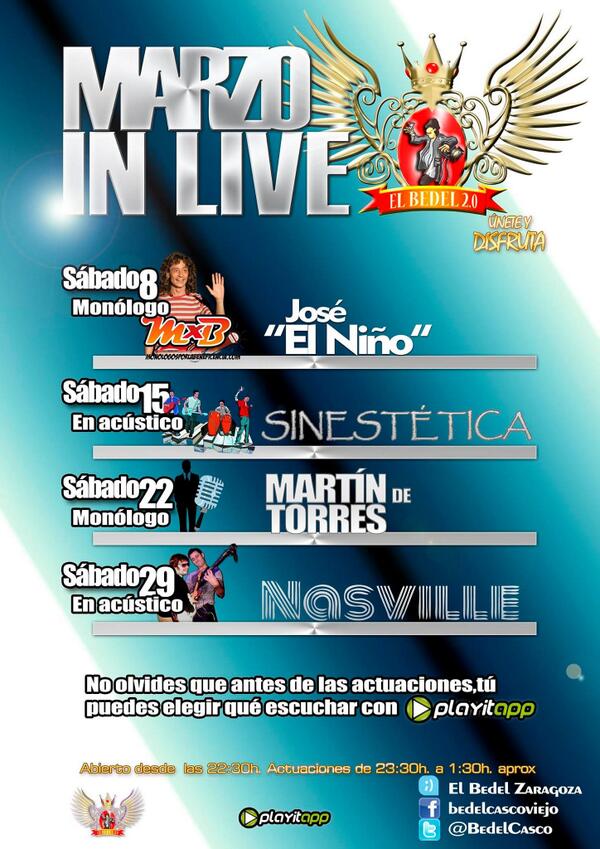 SaraGarces91's tweet photo. El día 29 de Marzo en El Bedel...Nasville en acústico!! http://t.co/IkKlSAQaSX