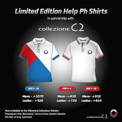 starmometer's tweet image. Limited edition #HelpPH shirts now available in Collezione