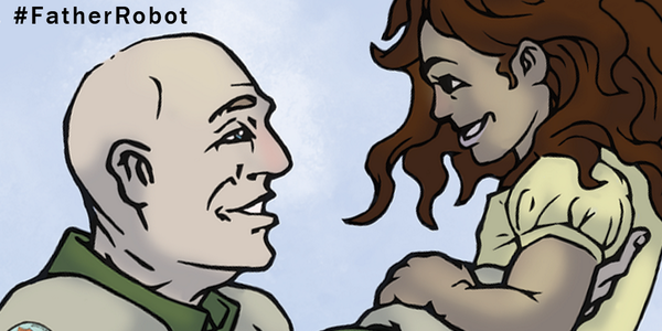 FatherRobot's tweet image. Moments like this are what makes fatherhood worth it, despite the tantrums that likely precede it. ;-) #FatherRobot