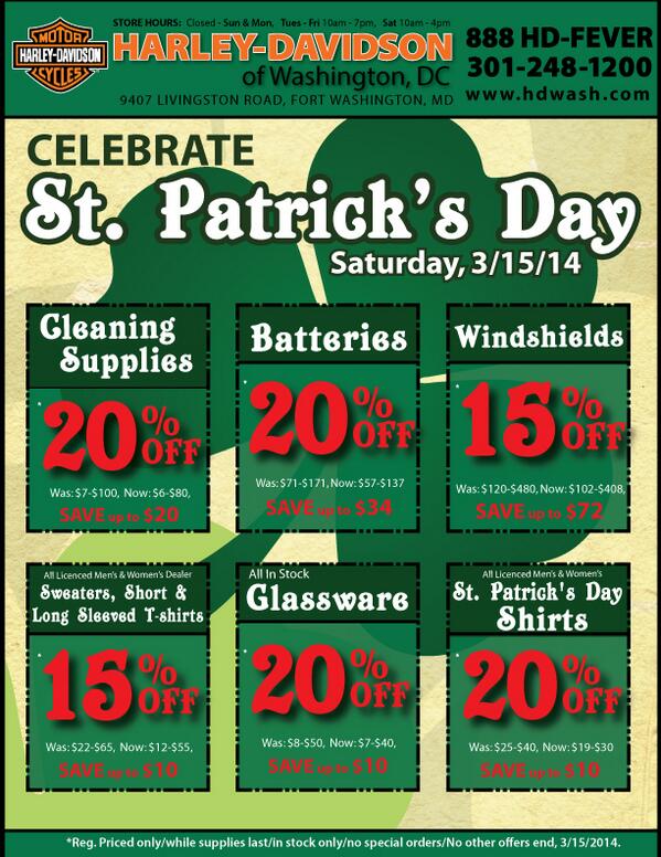 HDWashington's tweet image. Celebrate St. Patrick's Day with us Saturday! #StPatricksDay