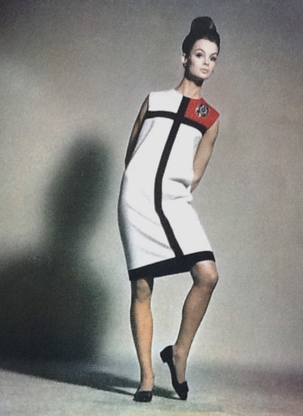 YSLfilm's tweet photo. In 1965 #YvesSaintLaurent's 'Mondrian' dress collection took #Paris by storm in the July couture show. #DiscoverYSL http://t.co/xBFtpjSCv2