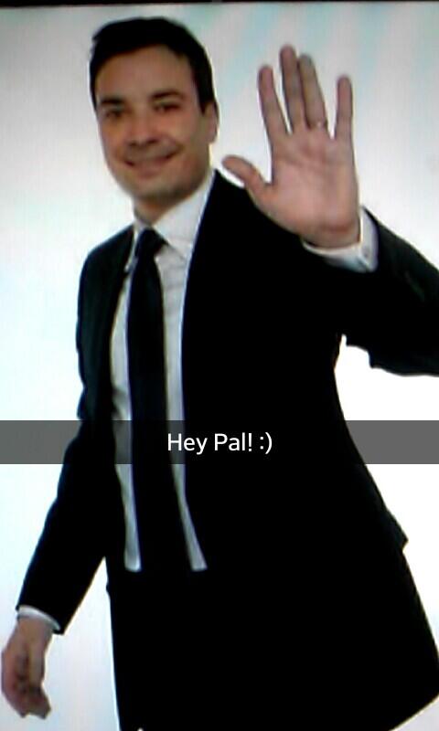 FallonSnapChat's tweet image. Hey Pal! Made by: @gabrielle2216 #JimmyFallon #FalPal