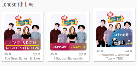 echosmith's tweet image. Get a brand new Echosmith avatar frame. Pick 1 of 3 new designs via @PicSwitch: bit.ly/1giuMgo #WarpedTour