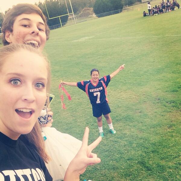 mckennabfoster's tweet image. S/o to this Asian flag football sensation #2touchdowns #swagga ❤️💙🏈
