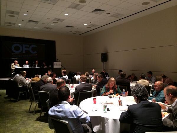 wilkinsonassoc's tweet photo. Full house at #OFC2014 press lunch! @OvumICT @Ciena @Windstream @Equinix http://t.co/0XbbYxxwYw