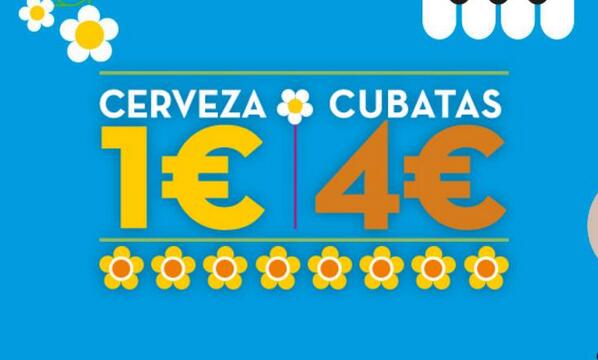 25 BARRAS! CERVEZA Y REFRESCOS 1€ COPAS 4€!