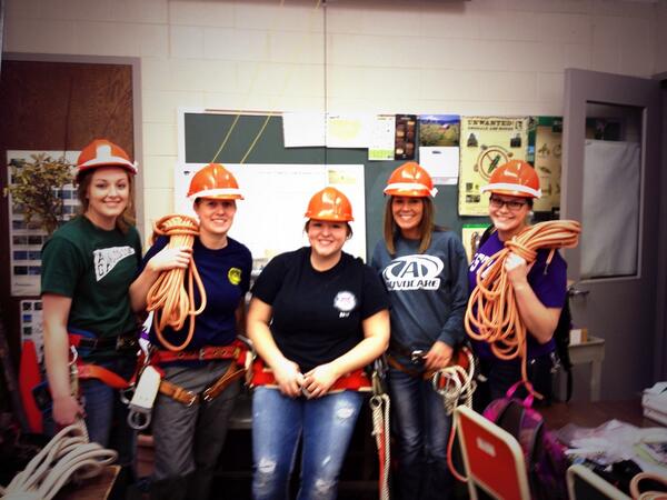 How many other people got to climb trees in class today?? #arboriculture #treeclimbers