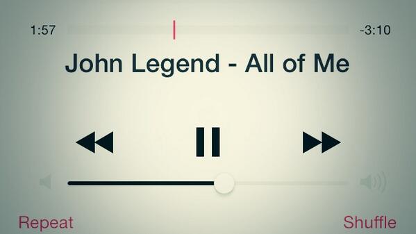 One of my new fav songs! Go listen to John Legend - All of Me #awsomesong #beautifulwords #johnlegend #uplifting :)