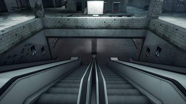 Battlefield's tweet image. How many tickets have these escalators claimed... 
Retweet if you know this spot.

Picture credit to duncasaurus
|