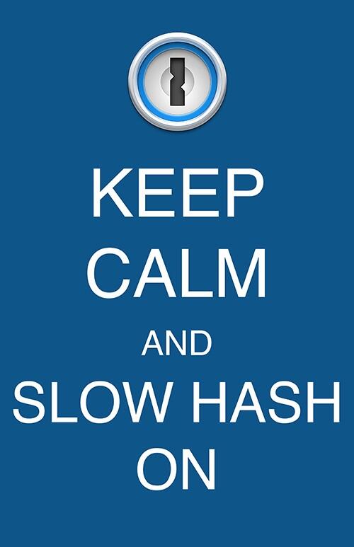 1Password's tweet image. Crackers report great news for 1Password 4: blog.agilebits.com/2014/03/10/cra…

Keep calm and slow hash on.
