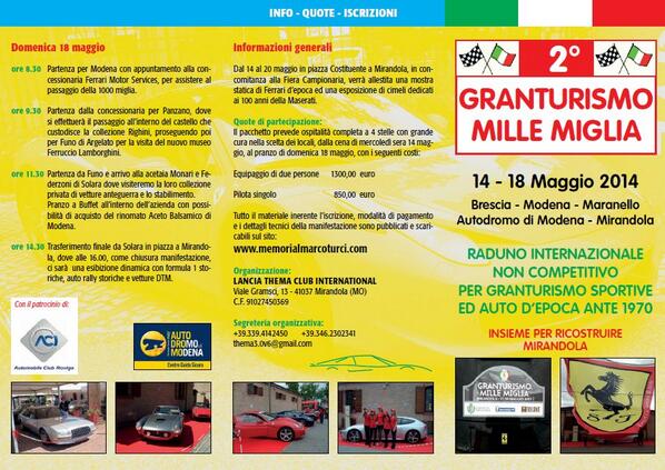 _Autoepoca's tweet photo. GranTurismo Mille Miglia: gruppo Historic-Cars, programma iscrizioni:http://t.co/N0iJ7EZ0tN http://t.co/MiNdCgQWDy