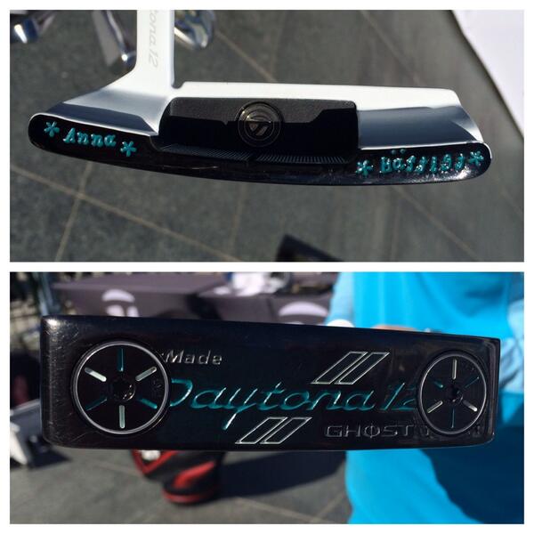 TaylorMadeGolf's tweet photo. .@ANordqvist custom Daytona 12 is a personal favorite of hers. Here's a close up. Answers on what "haftigt" means? http://t.co/3IrOCjfm91