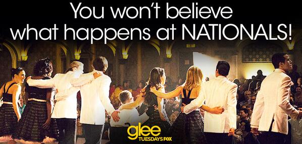 gleeofficial's tweet photo. Retweet if you'll be tuning in tonight to watch #glee go to Nationals! http://t.co/au7sMvqxmU