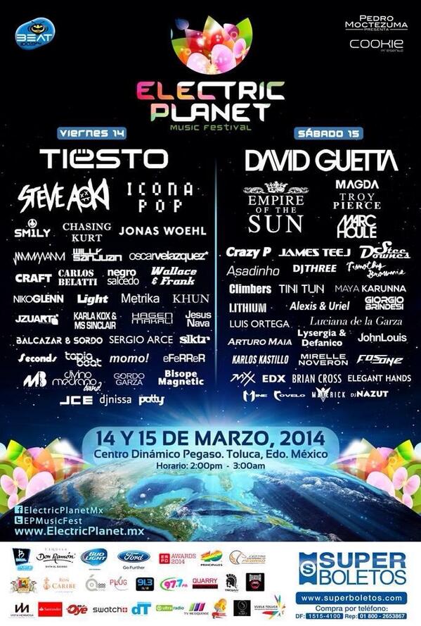 Lo mejor de la música electrónica lo encontrarás en <a href="/EPMusicFest/">Electric Planet</a> no te lo puedes perder!!