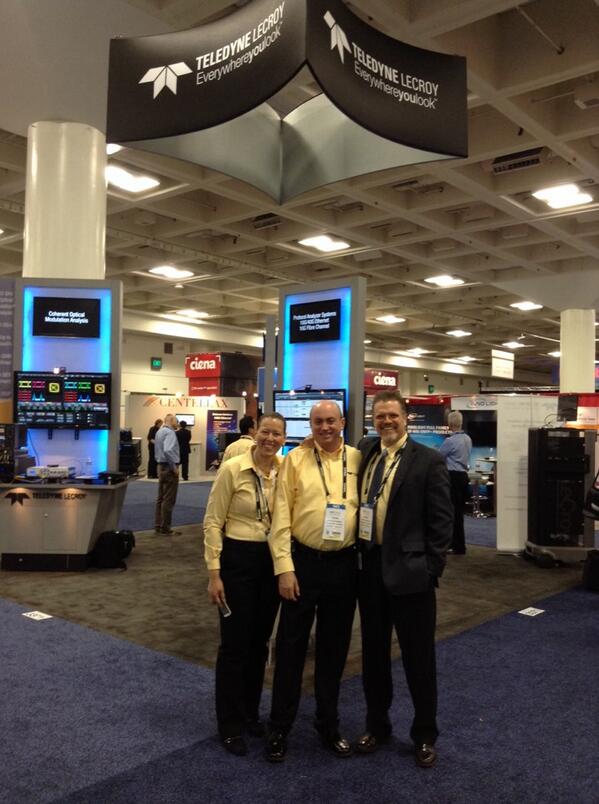 HilaryLustig's tweet photo. A great first day at #OFC2014 If you didn't have a chance to see @TeledyneLecroy come by tomorrow. Booth 3371 hall D http://t.co/99vCJ23cWY