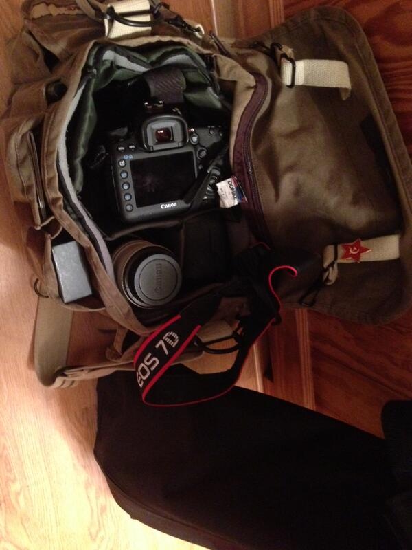 alloycode's tweet photo. Packing cameras for #SpaceX3: Canon 5D3, Canon 7D, 17-40, 70-200, two tripods... what else...? http://t.co/ZgPlKXWLQj