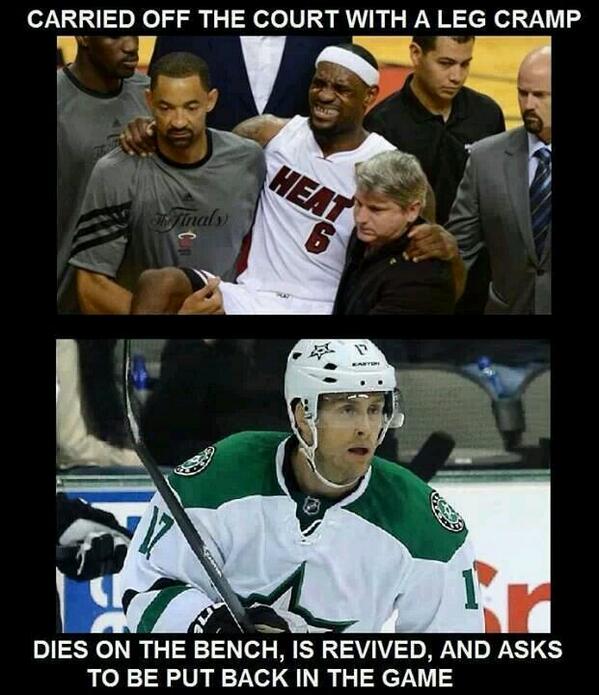 ablettj's tweet image. The difference between Hockey and ..........