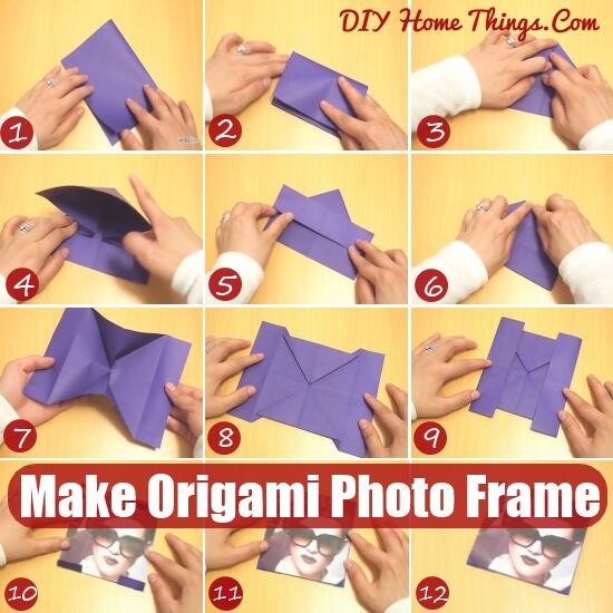 how to make photo frame with paper folding how to make photo frame with paper folding