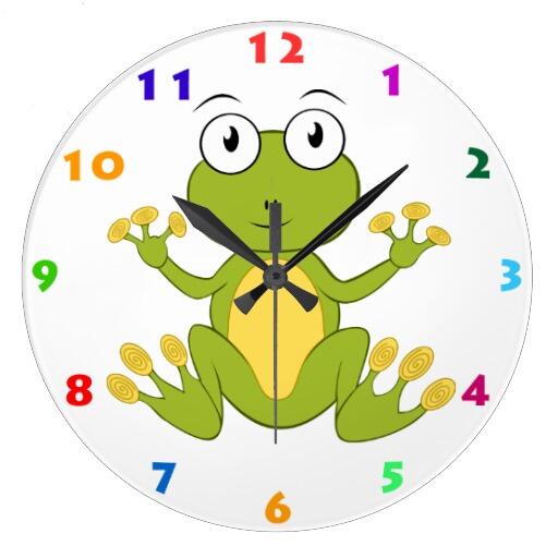 BuyWithGavin's tweet photo. #Zazzle: Funky Multicolored 'Cute Green Frog' Kids Wall Clock, Only $27.95, Here: http://t.co/3PzEHkNcFy From GayRiot http://t.co/Y9wYoYPISR