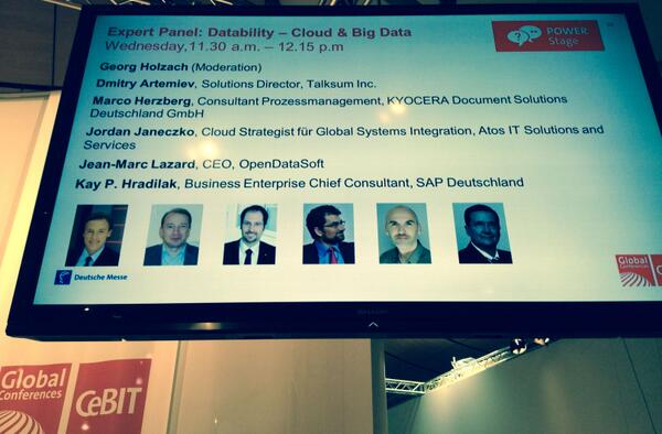 huwise_en's tweet image. .@opendatasoft CEO @jmlazard on @cebit panel #datability #opendata with @sapcebit @atos @kyocerade @talksumdata