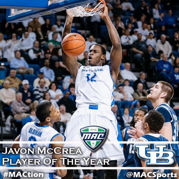 JGuyMAC's tweet photo. BREAKING: Buffalo's @JavonMcCrea Named MAC Men's Basketball Player of the Year http://t.co/uTyoP530Mo