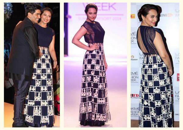 FQEdit's tweet photo. Loving how perfect @sonakshisinha looked on the runway for @ManishMalhotra1 #lakmefashionweek #asummeraffair http://t.co/CKYBcKgvJ5