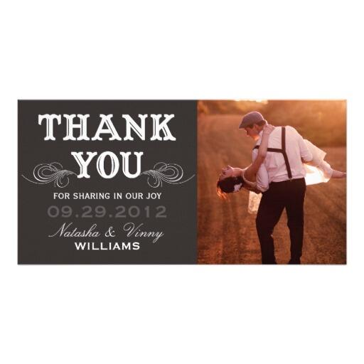 BuyWithGavin's tweet photo. #Zazzle: Personalise It! Old Vintage Style 'Thank You' Wedding Photo Card, Only £0.80, Here: http://t.co/kKDX6Gq4z4 http://t.co/8tJV4b0UUm