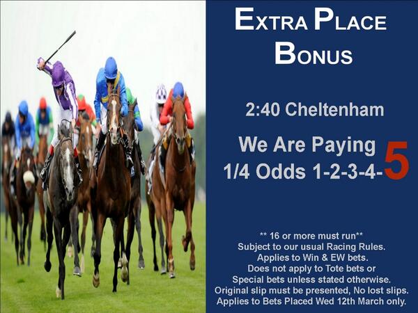 TommyFrench1's tweet image. Daily Concessions #ExtraPlace #FivePlaces #CoralCup #Cheltenham #CheltFest #CheltenhamFestival