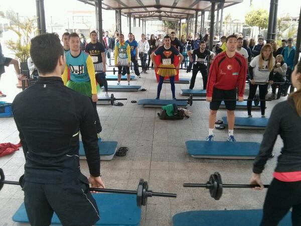 UCAM's tweet photo. Exhibición de #BodyPump en el Campus http://t.co/IUuGgynk3X vía @apato13 #pcafd14