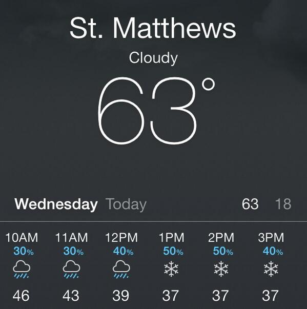 NoahRough's tweet image. Mother Nature's period is about to hit us hard at noon. #SheCold