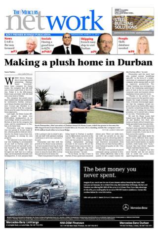 MercNetworkKZN's tweet photo. This Week's Front Page: SA Home Loans' plush new R150m Durban HQ. http://t.co/hIth8XEnbH