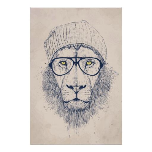 BuyWithGavin's tweet photo. #Zazzle: Beautifully Designed 'Cool Lion' Artwork Poster, Only £46.20, Here: http://t.co/ZhlFkvtXKh From Bsolti http://t.co/UemNHDUt2V