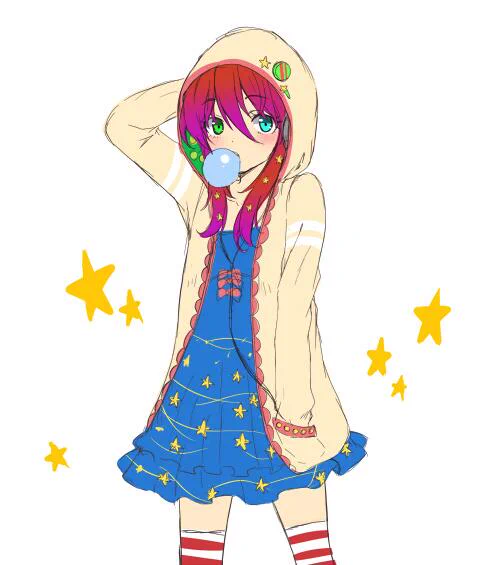 らくがき。フードから髪の毛が出てるの描きたかっただけ。 