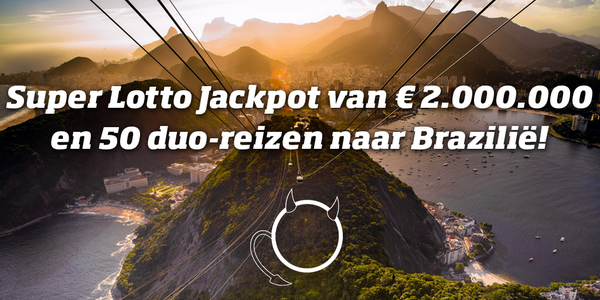 AllToBrazil's tweet photo. Speel nu vrijdag mee met Super Lotto en maak kans op €2.000.000 of 50 duo-reizen naar Brazilië http://t.co/ICZvsnyxG4 http://t.co/KymcZ1sTfx