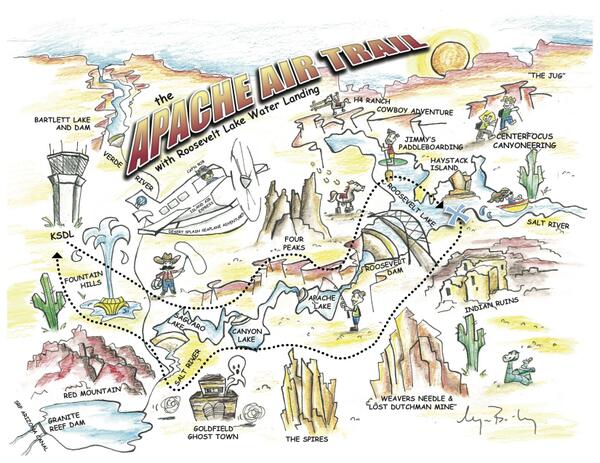 DesertSplashAZ's tweet image. Apache Air Trail tour map! #ApacheTrail #arizona #AZSpring