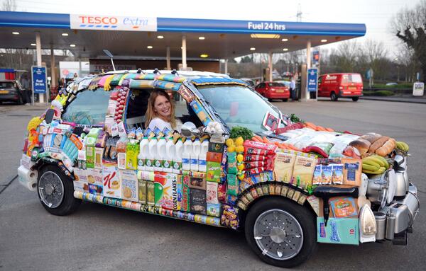 tr_howard's tweet image. Here is the incredible #FuelSave car on the @TescoWatford forecourt...

 via @SteibStein