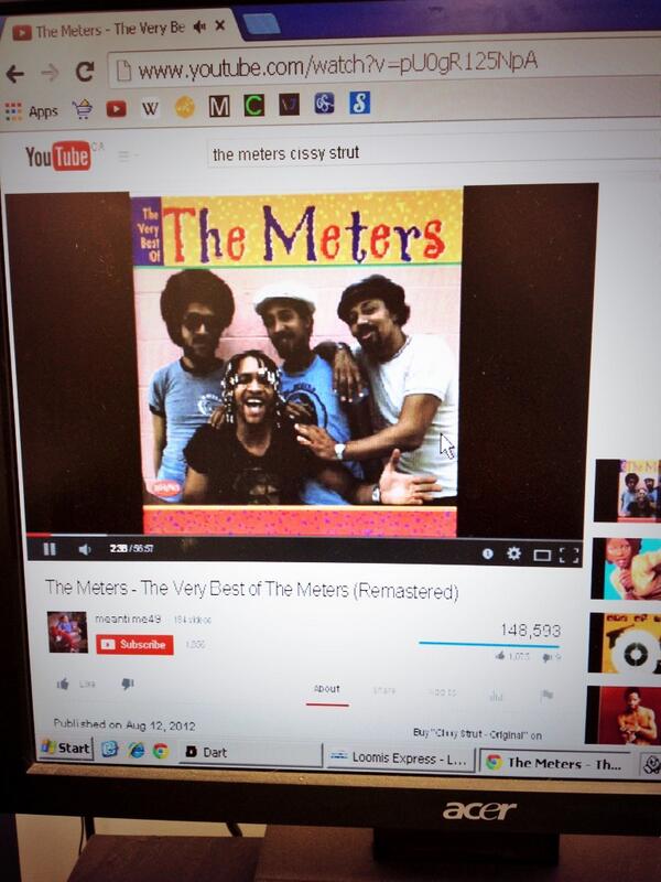 joelaisi's tweet image. Rockin' the Meters first thing in the morning. #CissyStrut #FunkytownPopulationMe!