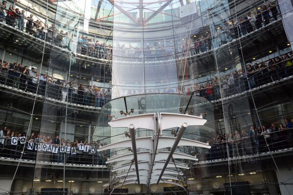 Film4Production's tweet photo. This is what greeted Steve McQueen (and Oscar) as he entered @Channel4 HQ.. #12YearsaSlave http://t.co/DBsxODrnkM