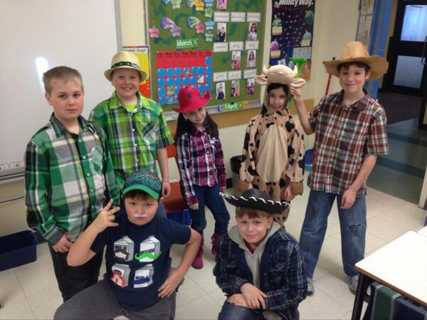 Milk/Farm theme day <a href="/LakesideLynx/">Lakeside Academy</a> Grade 3 and 4!
Thanks to the School Milk Foundation of NL for prizes!