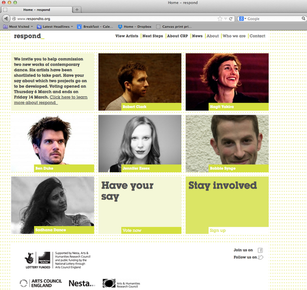 breakfastcreate's tweet image. Which two dance projects would you vote for, commission? respondto.org @ace_thenorth @YorkshireDance