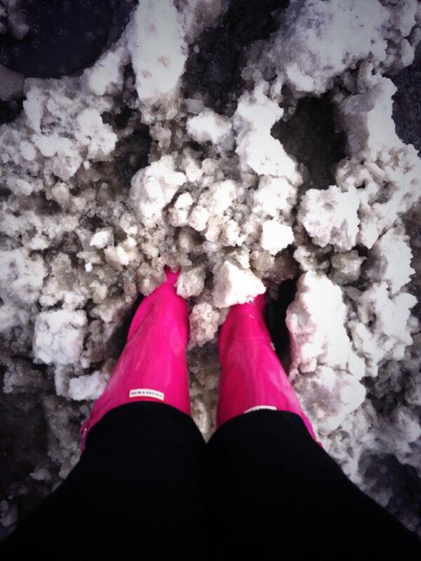 tealpolarbear's tweet photo. Thank god for rain boots in what I'm convinced is hell frozen over #uchigirlprobs http://t.co/PzfWwXi6tQ