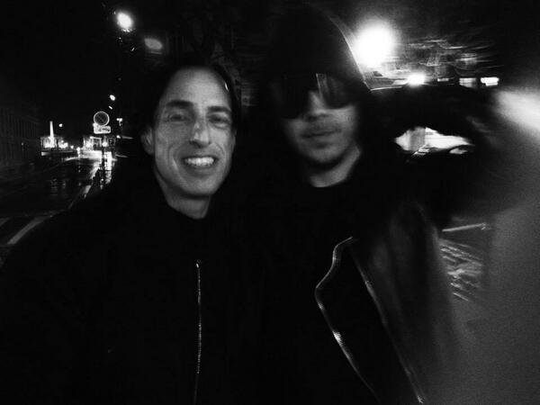 BLACKASTEROID's tweet photo. the guy on the <-- left designed the clothes and sunglasses im wearing on the right --> #RickOwens http://t.co/jGbqHEaDmz