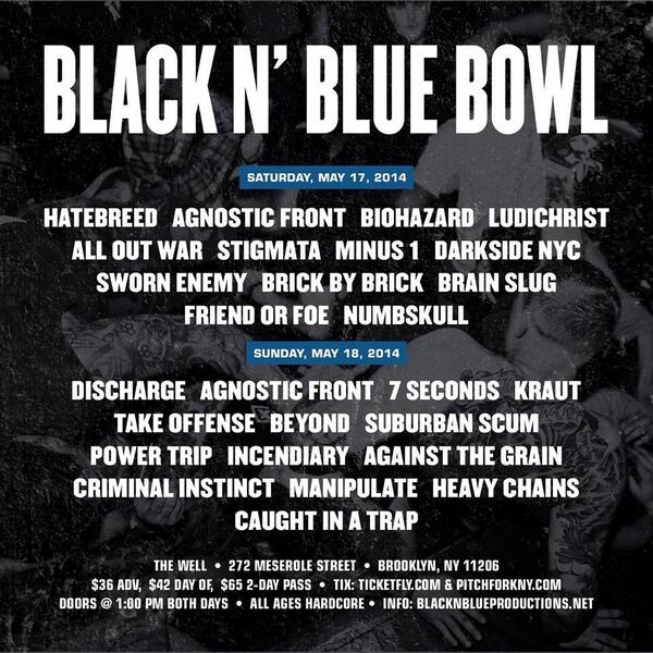 We are happy to announce that HEAVY CHAINS will be apart of this years BLACK N BLUE BOWL.