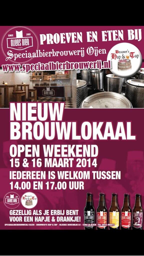 15 / 16 maart opening vernieuwde #brouwerij #bier #oijensbier #oijen