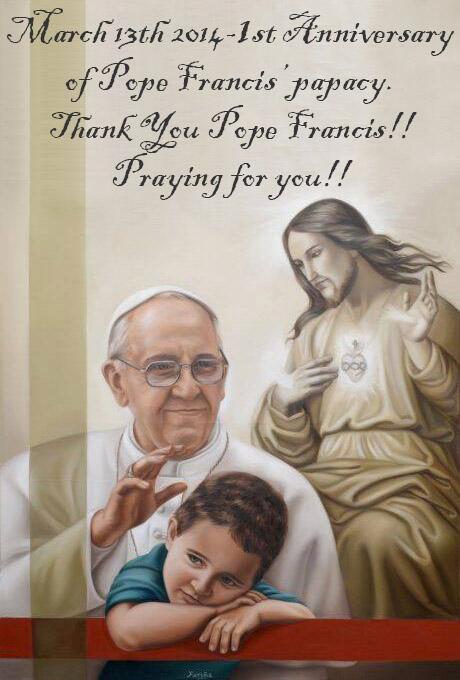 pauljosec's tweet image. March 13th 2014-1st Anniversary of Pope Francis’ papacy. Thank You Pope Francis!!  #ThankYouFrancis