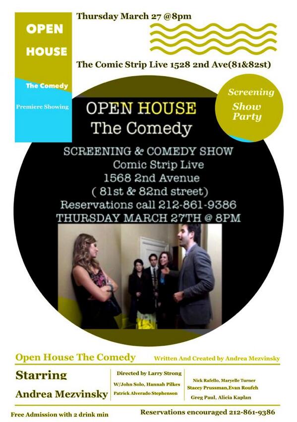 maryelleturner's tweet photo. WooHoo! @AndreaMezvinsky @comicstriplive http://t.co/6HZX5mkbXT